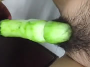 Indoesian 아시아 Masturbation Use Cucumber
